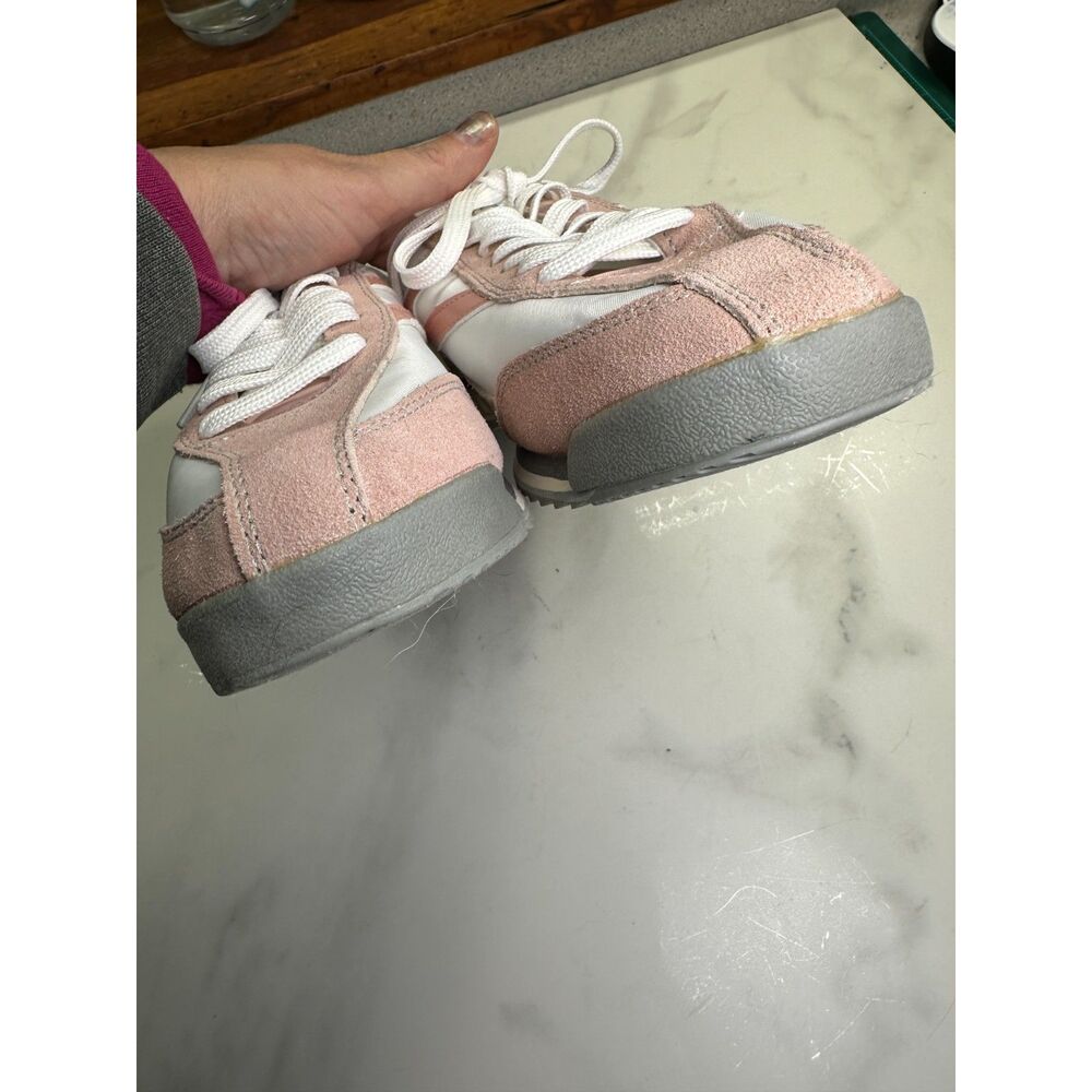 Tretorn Rawlins Retro Style Blush & White Sneakers Suede Casual Preppy Shoes - Picture 6 of 8